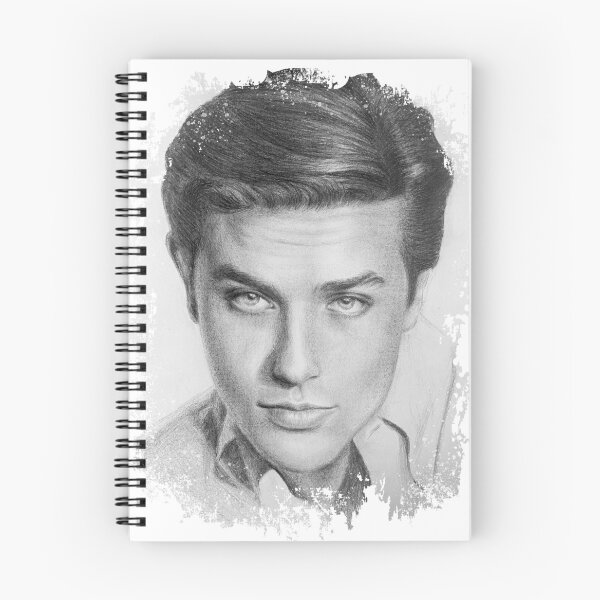 Item preview, Alain Delon no.3 original drawing grunged edges png designed and sold by GoldsteinART.