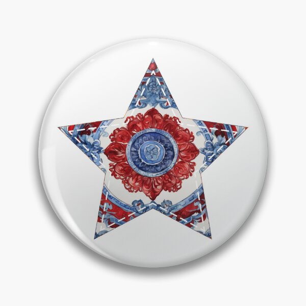 Item preview, Blue red barocco star | Around the World Motif designed and sold by GrifonJ.