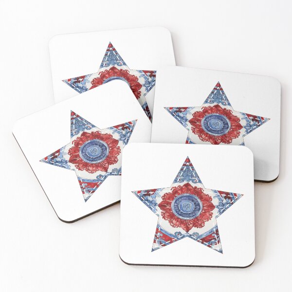 Item preview, Blue red barocco star | Around the World Motif designed and sold by GrifonJ.
