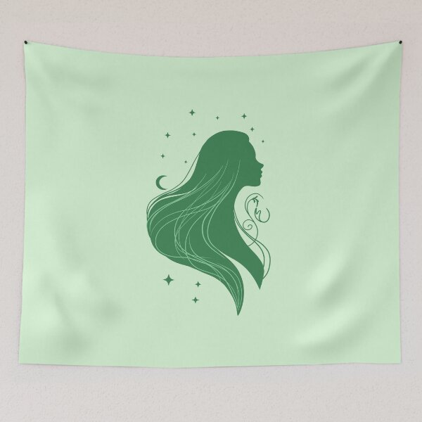 Item preview, Elegant Girl – Green Edition designed and sold by MaryAura.