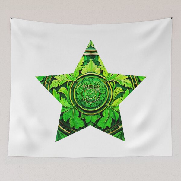 Item preview, Green luxury star | Around the World Motif designed and sold by GrifonJ.