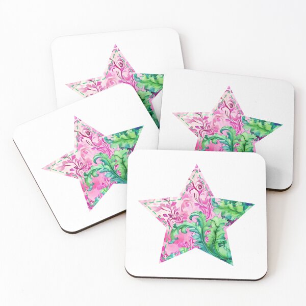 Item preview, Pink Green barocco star | Around the World Motif designed and sold by GrifonJ.