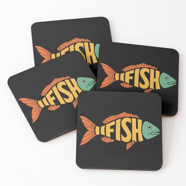 Item preview, Bold & Creative Fish Typography Design – Modern & Minimalist Ocean Art 7 stiker poster gift designed and sold by jaharek.