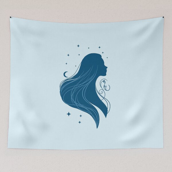 Item preview, Elegant Girl – Blue Edition designed and sold by MaryAura.