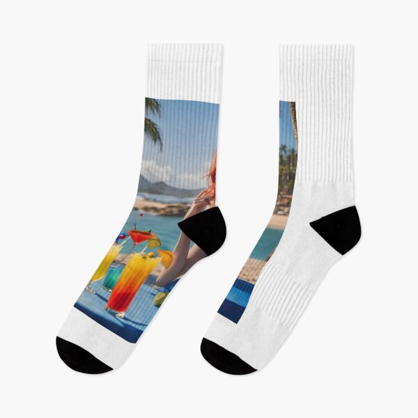 Item preview, a girl drinks cocktails in the Maldives designed and sold by szbotond.