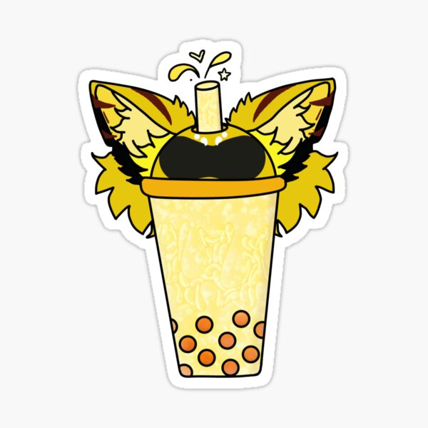 Vista previa del artículo con la obra «Bebida Boba de lobo limón sin sombrero de copa: personaje ficticio inspirado en Fursonafied», diseñado y vendido por Myla James.