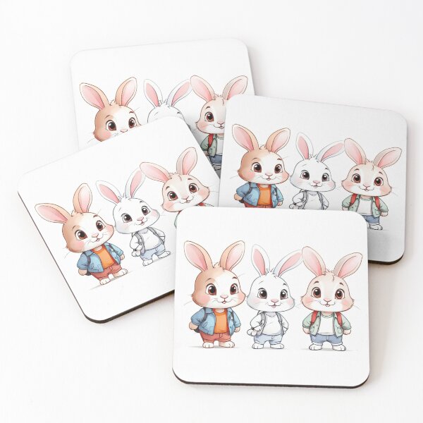 Aperçu de l'œuvre Lapins de dessins animés créée et vendue par ArtCraftLab.