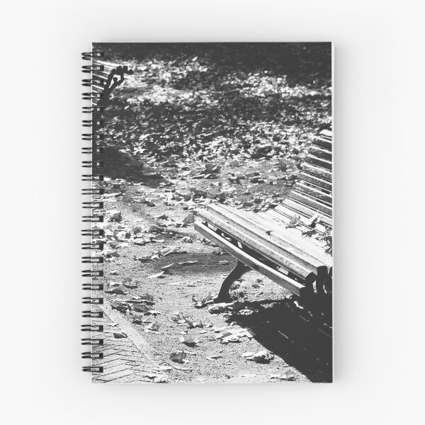 Item preview, Autumn Solitude with Empty Benches in Black and White designed and sold by CarolinaReina.