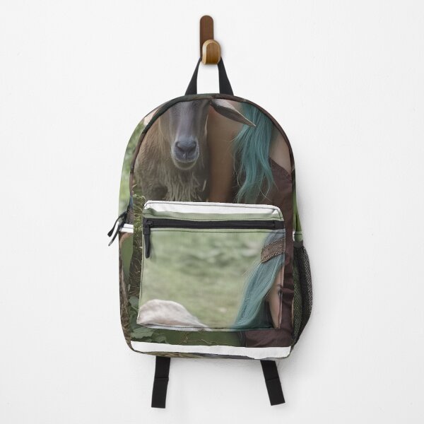 Item preview, Una hermosa granjera se sienta junto a sus cabras. designed and sold by szbotond.