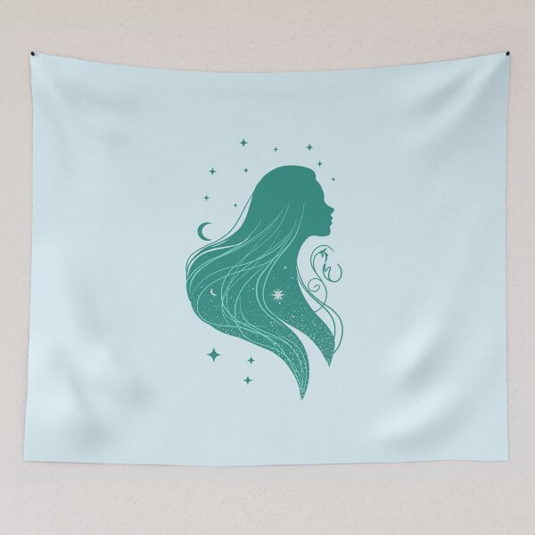 Item preview, Starlit Girl – Cyan Glow designed and sold by MaryAura.