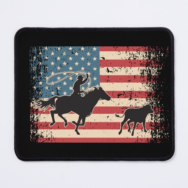 Item preview, Roping Rodeo Western Horse American USA Flag | Rodeo Cowboy designed and sold by JFFStore.