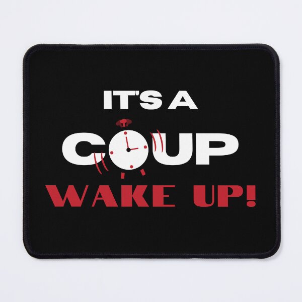 Item preview, Anti Musk It’s a Coup – Political Awareness Statement, Protest wear designed and sold by Kristalin Glass.