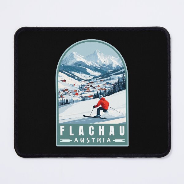 Item preview, Flachau in Salzburg Austria Retro Travel Art Landscape designed and sold by MaateoDesign.