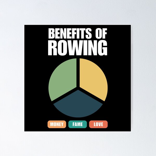 Item preview, Funny Benefits Of Rowing Ironic designed and sold by StrideSuccess.