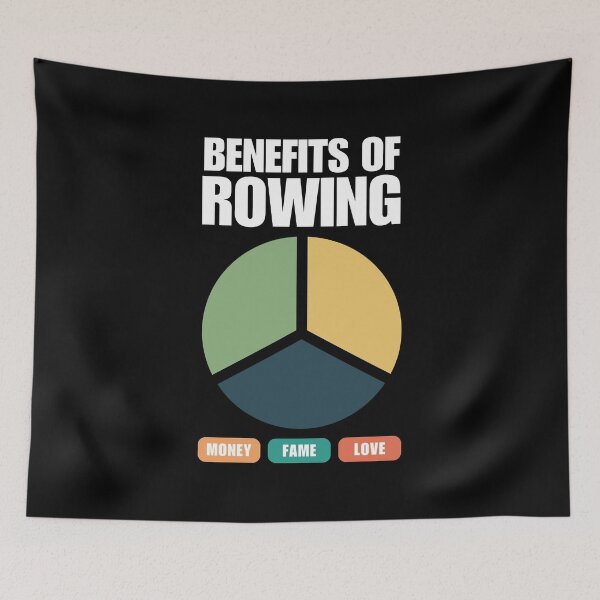 Item preview, Funny Benefits Of Rowing Ironic designed and sold by StrideSuccess.