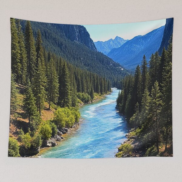 Item preview, Crystal Clear Mountain River designed and sold by PhoceaWallpaper.