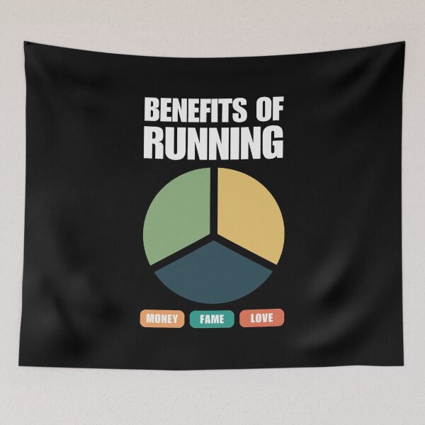 Item preview, Funny Benefits Of Running Ironic designed and sold by StrideSuccess.