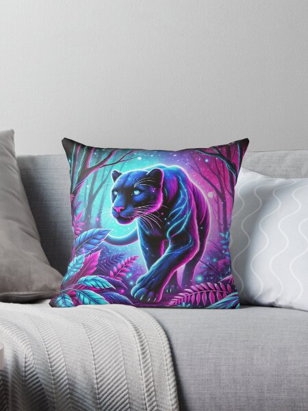 Item preview, Neon Panther in the Jungle – Wild and Vibrant Art designed and sold by VividWilds.