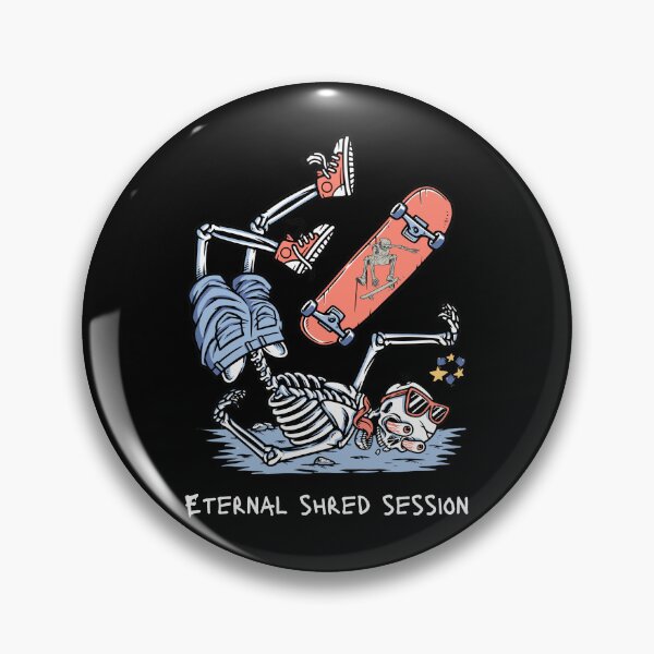 Artikelvorschau, Eternal Shred Session - Skateboarding Skelett - Weißer Text entworfen und verkauft von FaeryNuff.