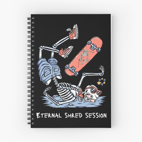 Item preview, Eternal Shred Session - Skateboarding Skeleton - White Text designed and sold by FaeryNuff.