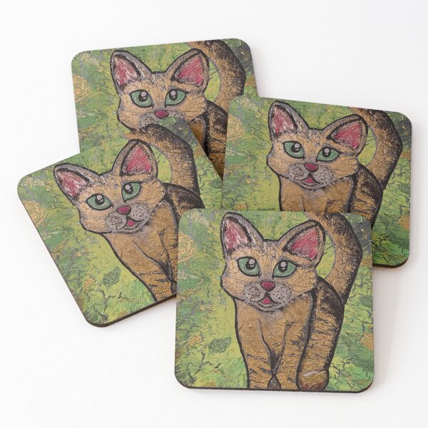 Item preview, Lily Golden Bengal Cat Green Eyes Day designed and sold by PGKINART.