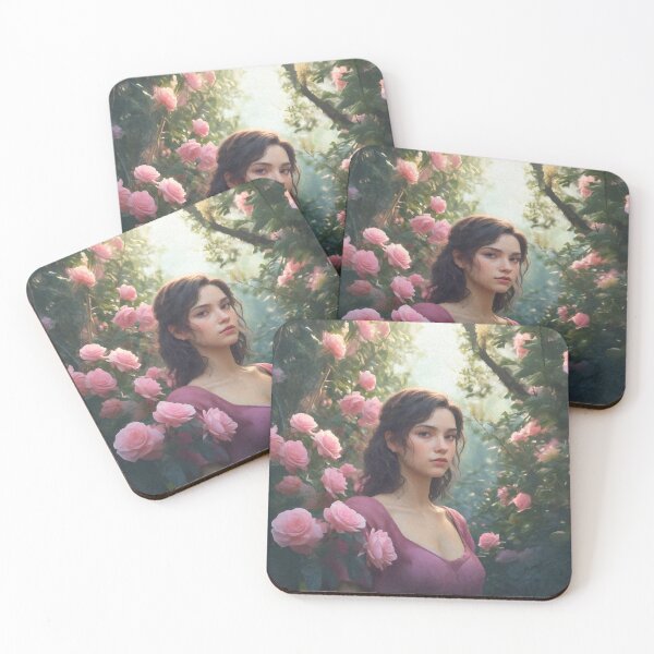 Item preview, Women and roses digital painting designed and sold by Marcu Ioachim.