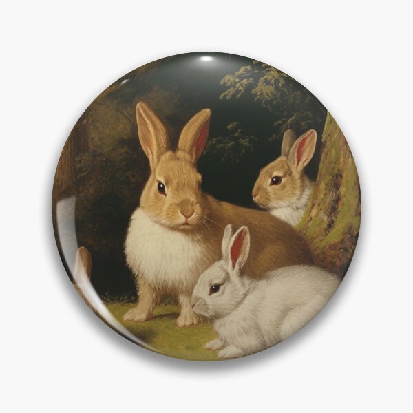Item preview, Vintage Cute Woodland Bunnies Rabbits designed and sold by trajeado14.