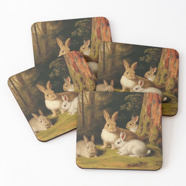 Item preview, Vintage Cute Woodland Bunnies Rabbits designed and sold by trajeado14.