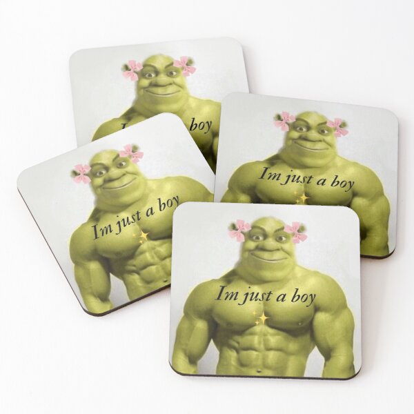 Item preview, Im just a boy Muscle Shrek designed and sold by Mellieli.