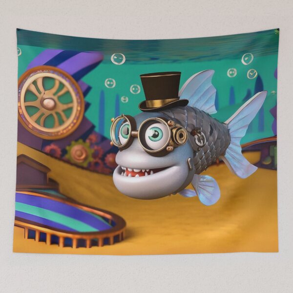 Item preview, Steampunk Archerfish in Retro Adventure designed and sold by Sillytoe.