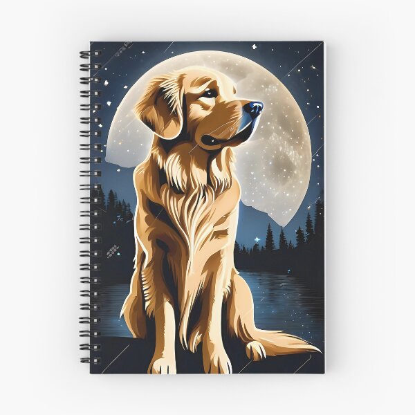 Item preview, Golden Moonlight Guardian Golden Retriever Night Lake Camp designed and sold by Golden-Heaven.