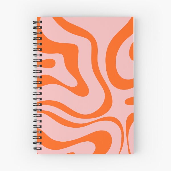 Item preview, Groovy Retro Modern Liquid Swirl Pink and Orange Abstract Pattern designed and sold by kierkegaard.