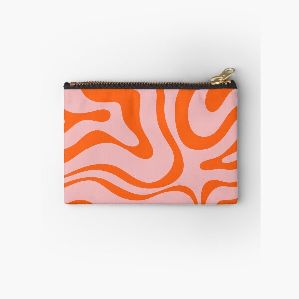 Item preview, Groovy Retro Modern Liquid Swirl Pink and Orange Abstract Pattern designed and sold by kierkegaard.