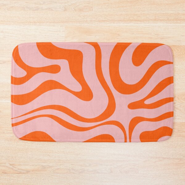 Item preview, Groovy Retro Modern Liquid Swirl Pink and Orange Abstract Pattern designed and sold by kierkegaard.
