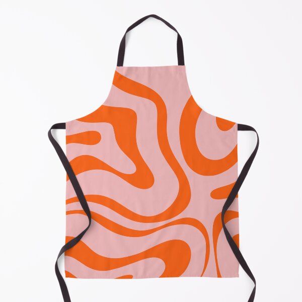 Item preview, Groovy Retro Modern Liquid Swirl Pink and Orange Abstract Pattern designed and sold by kierkegaard.