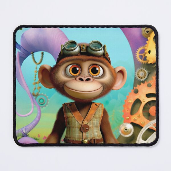 Item preview, Steampunk Australopithecus Monkey Illustration designed and sold by Sillytoe.