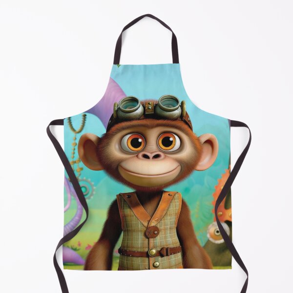 Item preview, Steampunk Australopithecus Monkey Illustration designed and sold by Sillytoe.