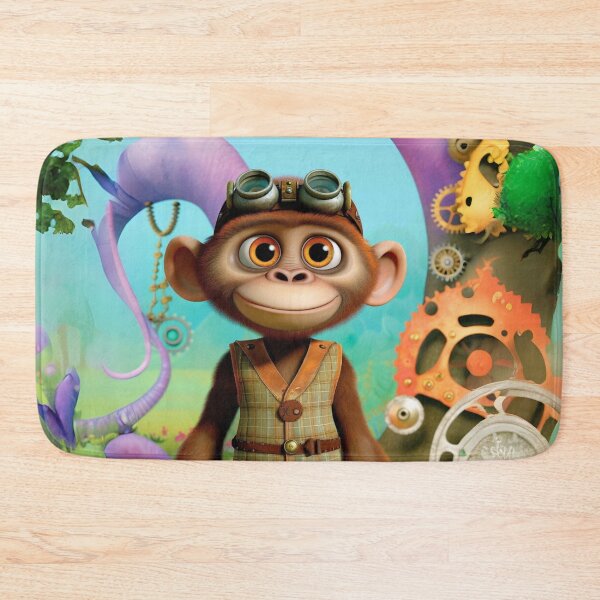 Item preview, Steampunk Australopithecus Monkey Illustration designed and sold by Sillytoe.