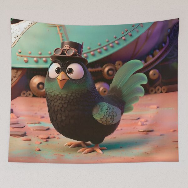 Item preview, Steampunk Australorp Chicken Illustration designed and sold by Sillytoe.