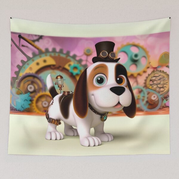 Item preview, Steampunk Beabull Dog Illustration designed and sold by Sillytoe.