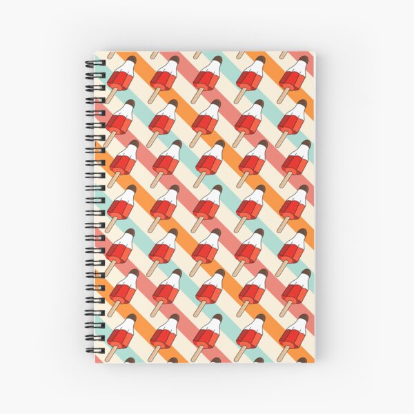 Rakete-Glace Retro Stripes Raspberry Spiralblock