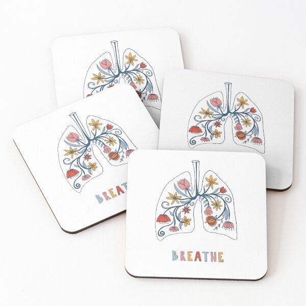 Item preview, Breath of Nature, Lungs with flowers, Relax, Mindfulness designed and sold by SimplySommerArt.