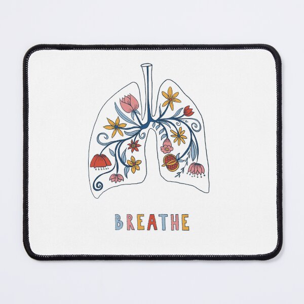 Item preview, Breath of Nature, Lungs with flowers, Relax, Mindfulness designed and sold by SimplySommerArt.