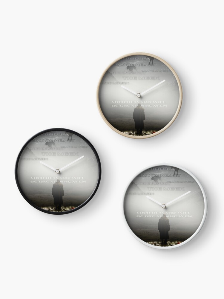 Thumbnail 3 of 4, Clock, Blessed are Those (The Beatitudes) designed and sold by nathanblixt.