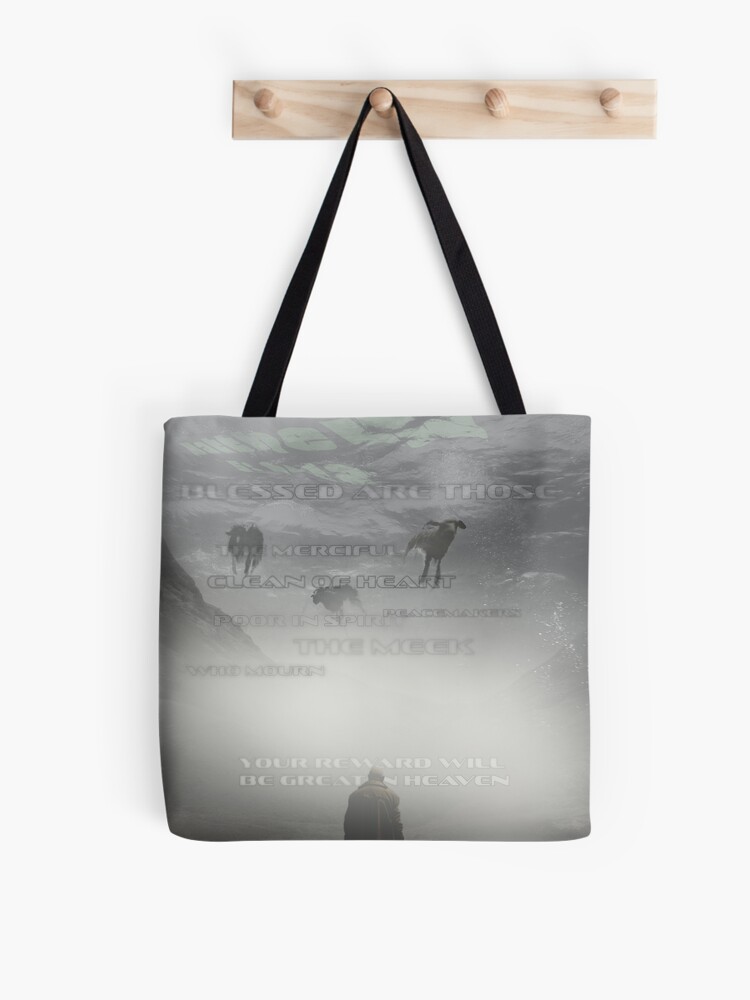 Thumbnail 1 of 2, Tote Bag, Blessed are Those (The Beatitudes) designed and sold by nathanblixt.