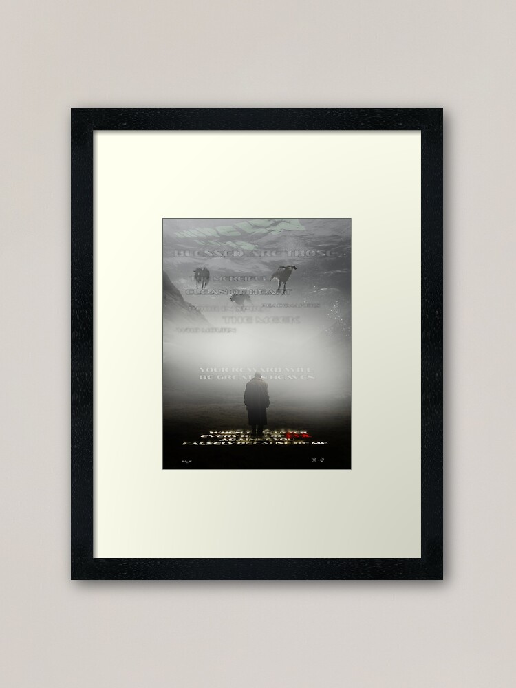 Thumbnail 1 of 7, Framed Art Print, Blessed are Those (The Beatitudes) designed and sold by nathanblixt.