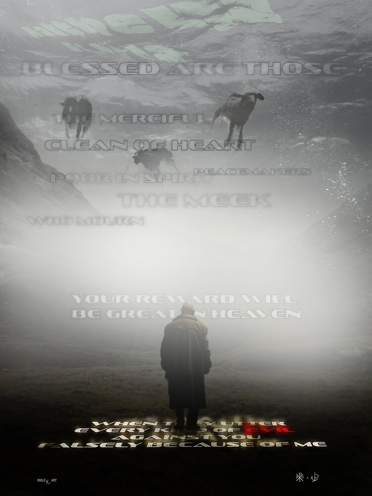 Thumbnail 3 of 3, Poster, Blessed are Those (The Beatitudes) designed and sold by nathanblixt.