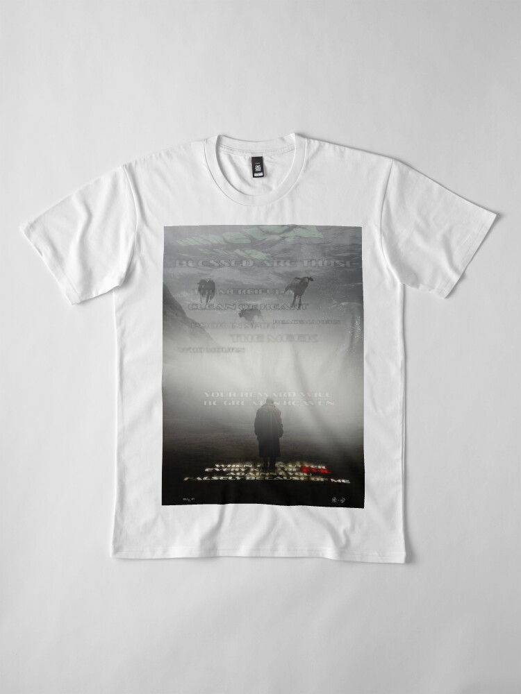Thumbnail 4 of 6, Premium T-Shirt, Blessed are Those (The Beatitudes) designed and sold by nathanblixt.
