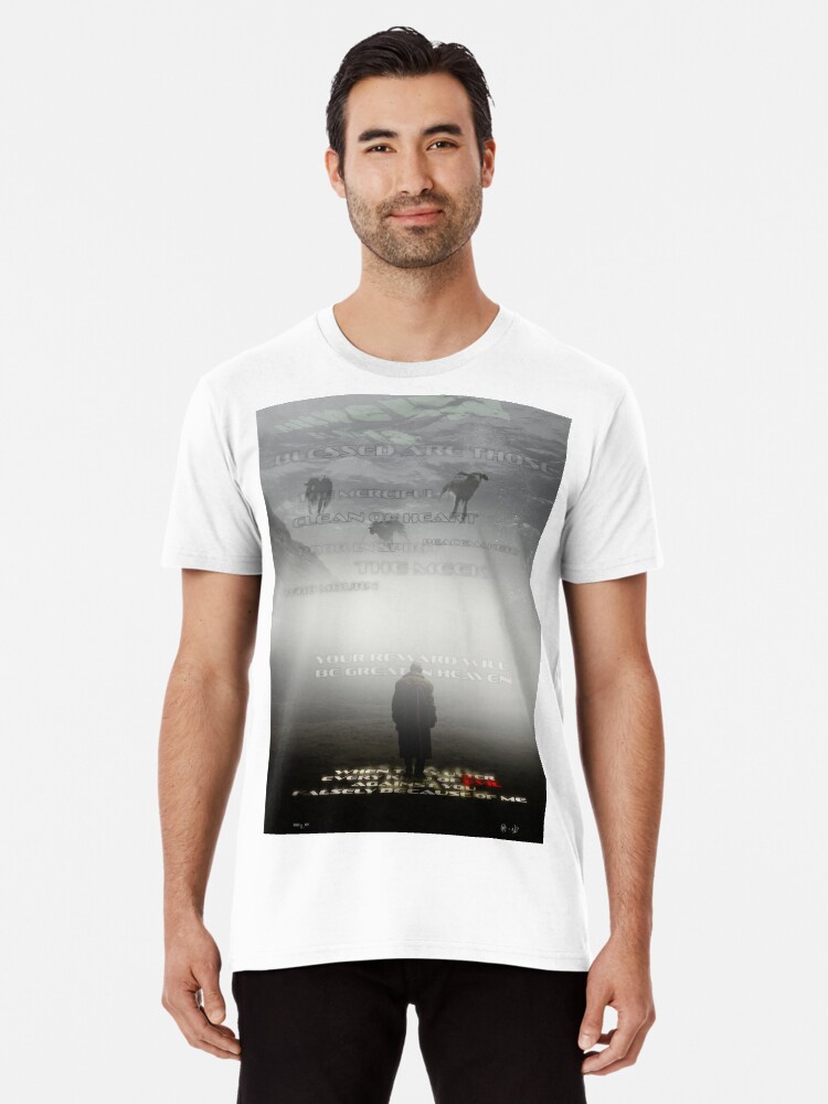 Thumbnail 1 of 6, Premium T-Shirt, Blessed are Those (The Beatitudes) designed and sold by nathanblixt.