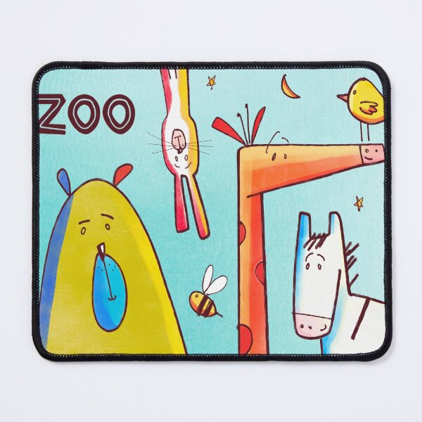 Item preview, zoo with colorful animals designed and sold by eva-daniil.